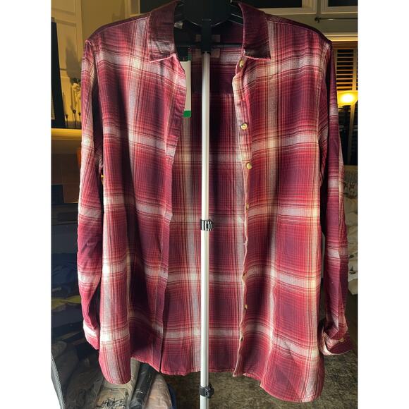Jachs New York NWT Girlfriend classic plaid button down collar shirt Wmn Sz XL - Picture 1 of 8
